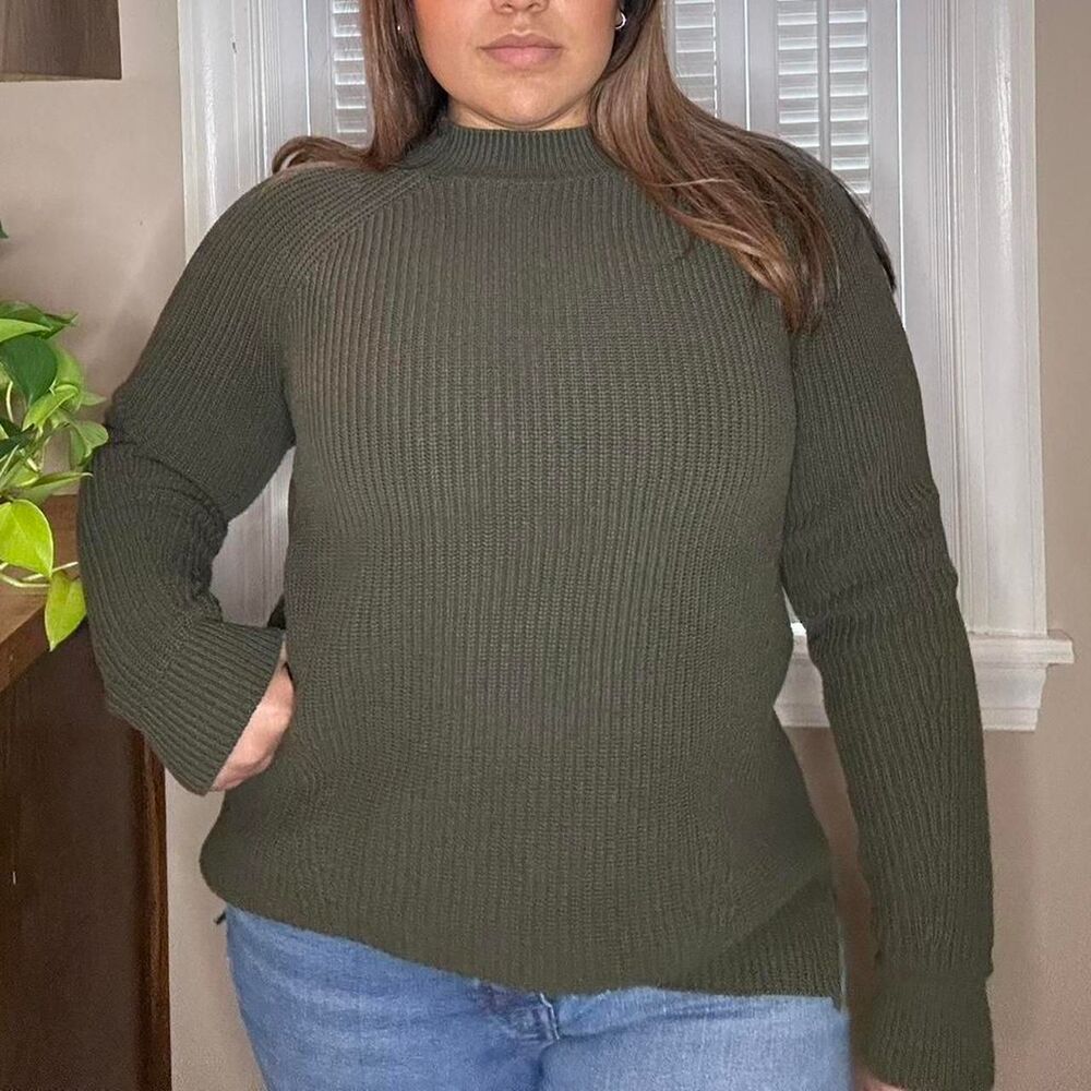 American-vintage Women's Green and Khaki Jumper